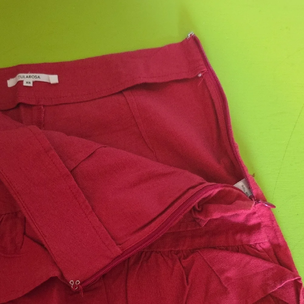 Tularosa Fuchsia Ruffled Mini Skirt - Picture 4 of 4